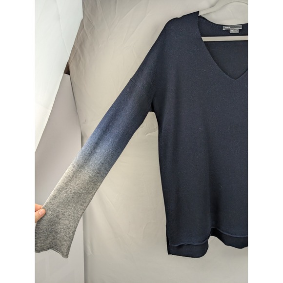 Vince Wool Cashmere Ombre Long Sleeve Sweater Top M Quiet Luxury Cottagecore - Picture 3 of 11